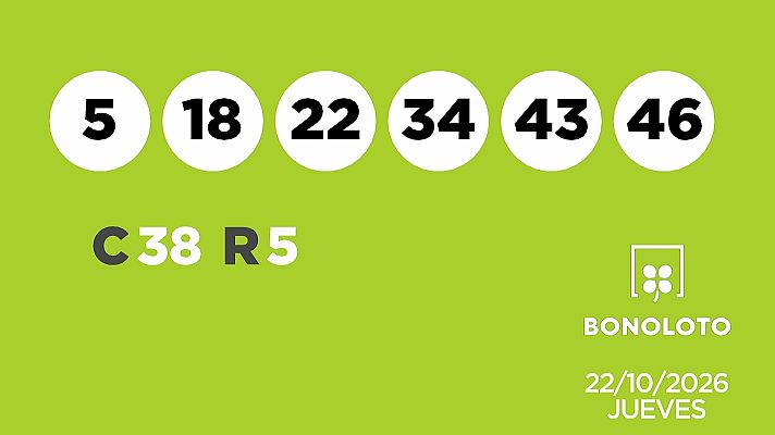 SELAE - Sorteo de la Lotería Bonoloto del 22/10/2026