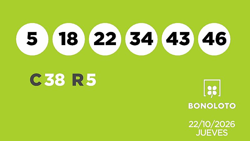 Sorteo de la Lotería Bonoloto del 22/10/2026 - Ver ahora