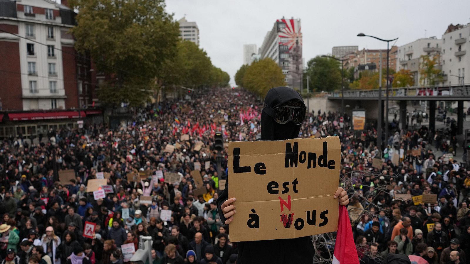 Manifestaciones este sábado en París.