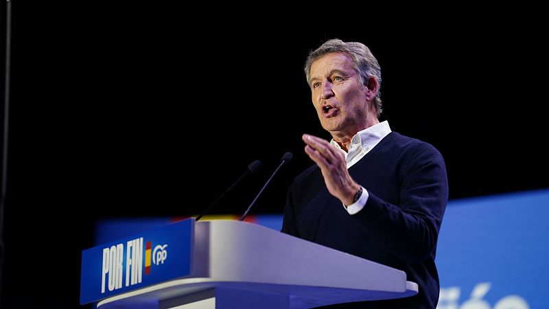 El presidente del PP, Alberto N��ez Feij�o
