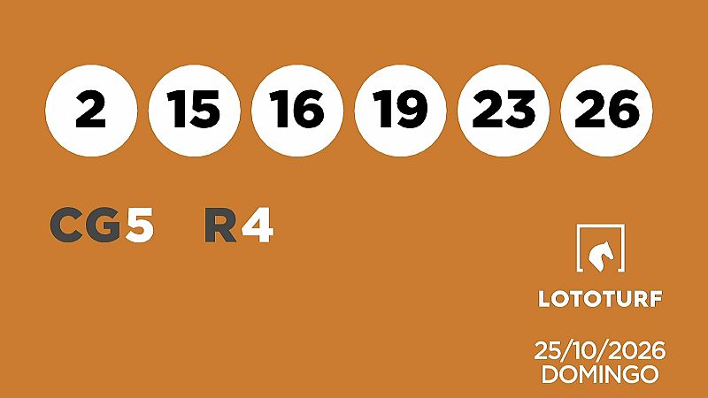 Sorteo de la Lotería Lototurf del 25/10/2026 - Ver ahora