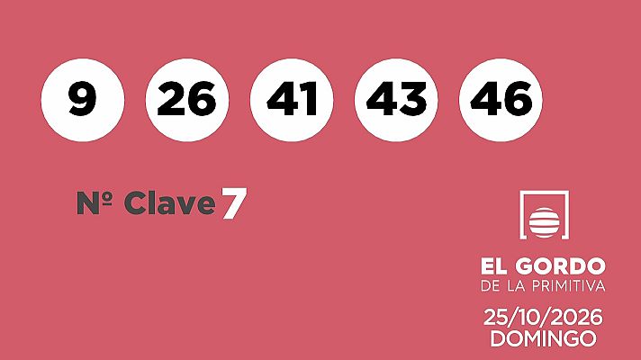 SELAE - Sorteo de la Lotería Gordo de la Primitiva del 25/10/2026