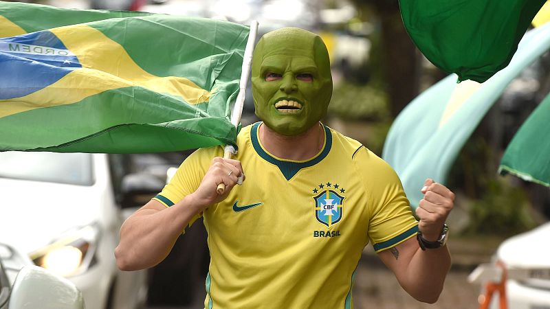 Un simpatizante de Bolsonaro
