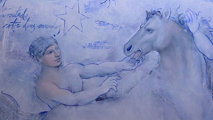 Telexornal - Galicia - Tradición e simbolismo na pintura de 'Los Bravú' en Santiago