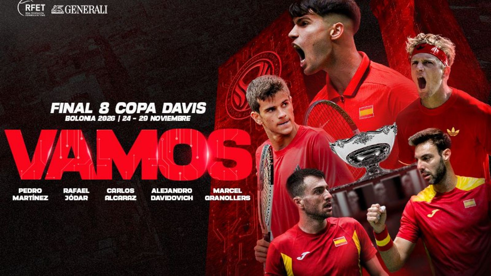 Final Bolonia Copa Davis: Davidovich completa el equipo de España
