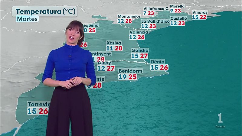 El tiempo en la Comunitat Valenciana 26/10/26