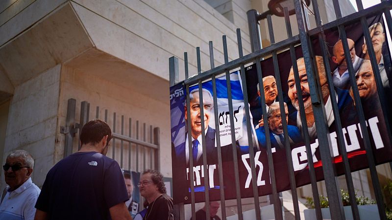 Centro de votación en Tel Aviv