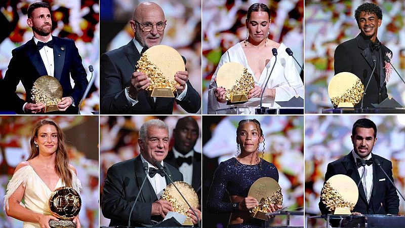 8 galardonados españoles en el Balón de Oro 2026.