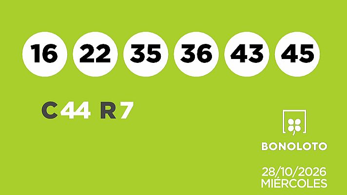 SELAE - Sorteo de la Lotería Bonoloto del 28/10/2026