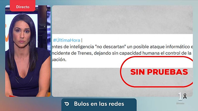 VerificaRTVE desmonta bulos sobre el accidente ferroviario de Urda en el Telediario de TVE