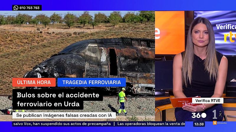 VerificaRTVE desmiente bulos sobre el accidente ferroviario de Urda en Ma�aneros