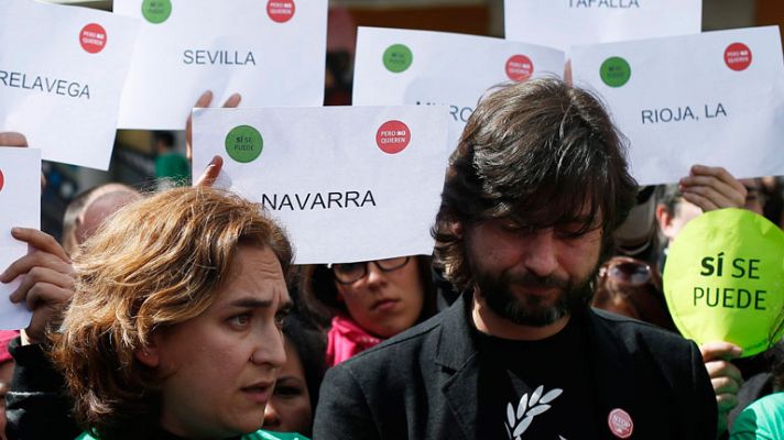 Telediario 1 - La PAH estudia acciones legales contra Cifuentes por vincularles con "grupos filoetarras"