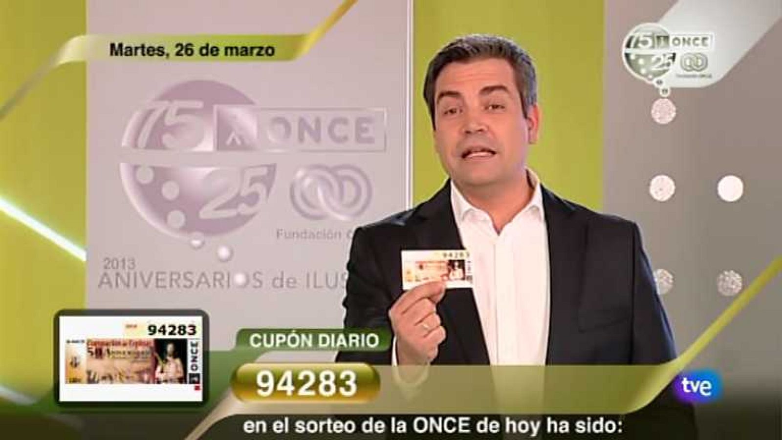 Sorteo ONCE - 27/03/13 - Ver ahora