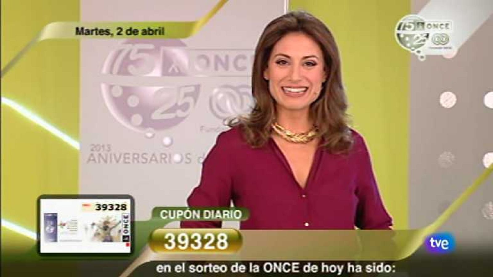 Sorteo ONCE - 02/04/13 - Ver ahora