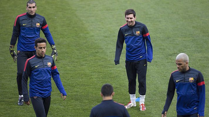 Telediario 1 - El Barça se prueba sin Messi
