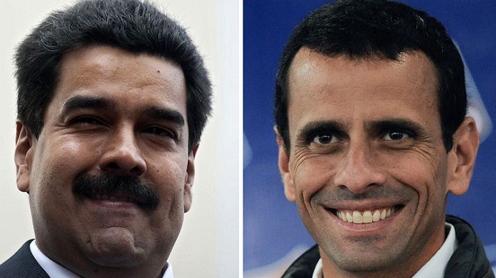 Telediario 1 - La mayoría de las encuestas dan por ganador a Maduro y una da triunfo a Capriles