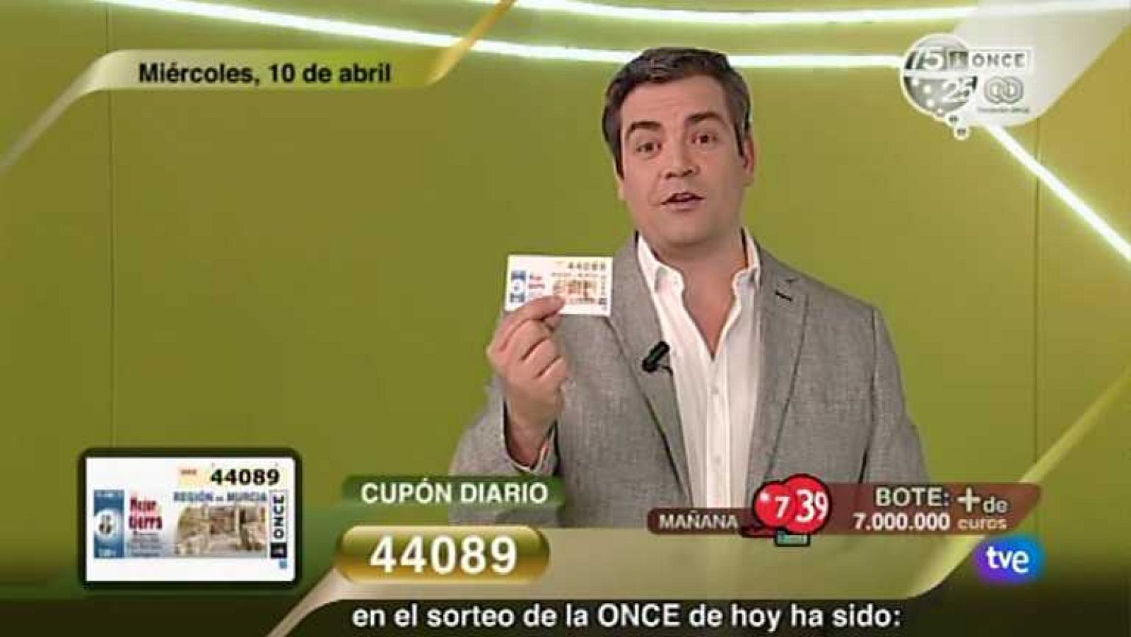 Sorteo ONCE - 10/04/13 - Ver ahora