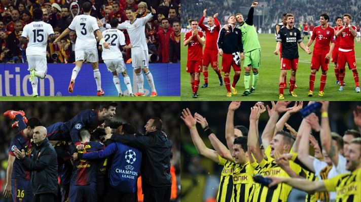 Telediario 1 - Real Madrid, Barcelona, Bayern y Borussia, en la recta final de la Champions