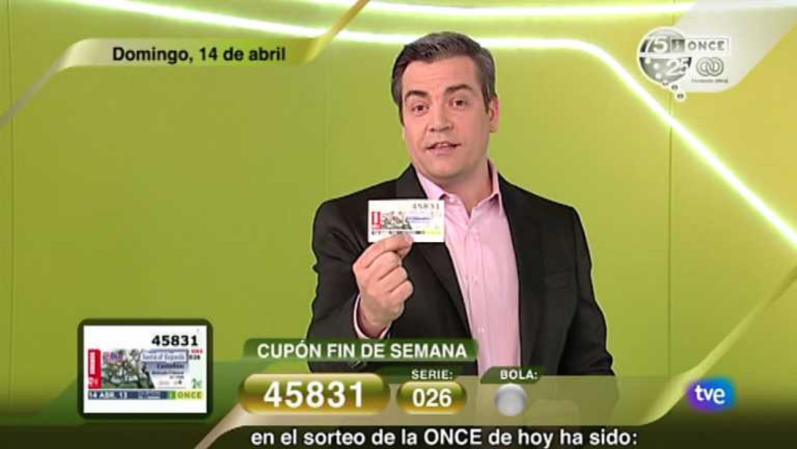 Sorteo ONCE - 14/04/13 - Ver ahora