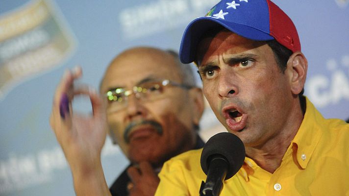 Telediario 1 - Capriles pide un recuento de votos