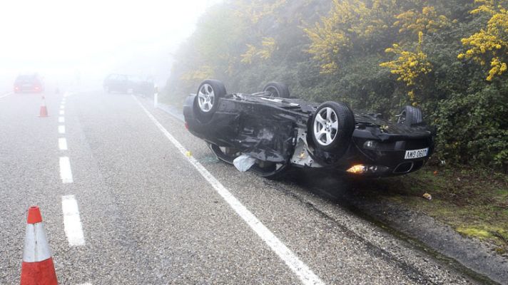 Telediario 1 - Doblar el gasto en mantener las carreteras bajaría un 20% los accidentes, según el RACC