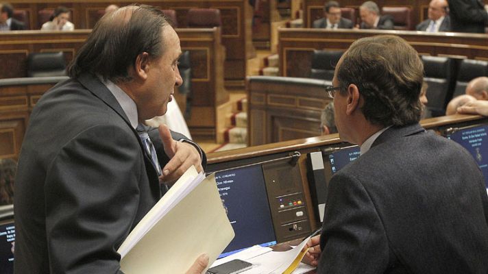 Telediario 1 - Aprobación Ley Hipotecaria