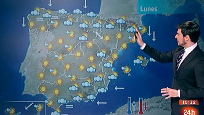 El tiempo - Temnperaturas agradables el lunes