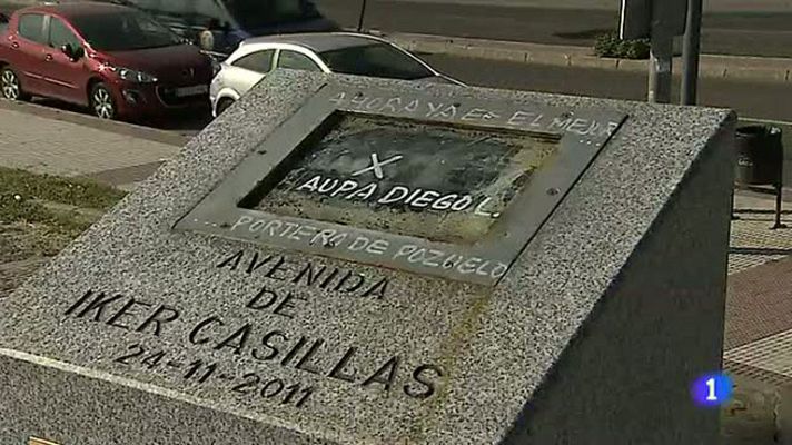 Telediario 1 - Vandalismo en la Avenida Iker Casillas