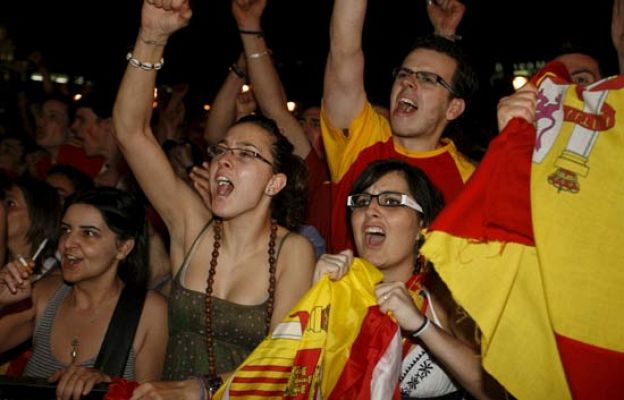 Eurocopa - La afición española lo celebra