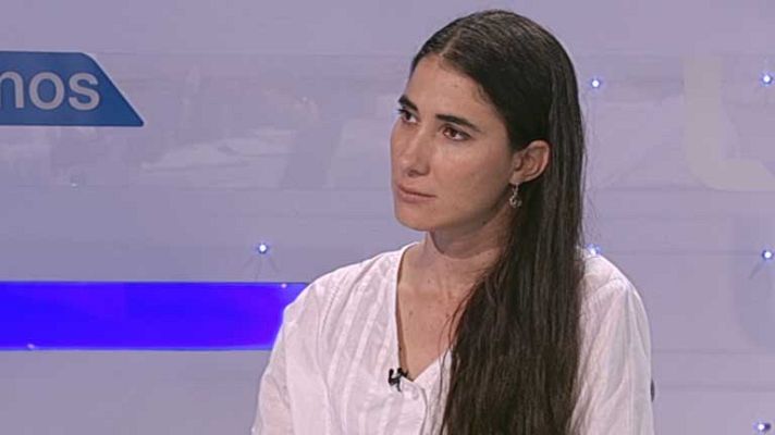 Telediario 1 - Yoani Sánchez de visita en España