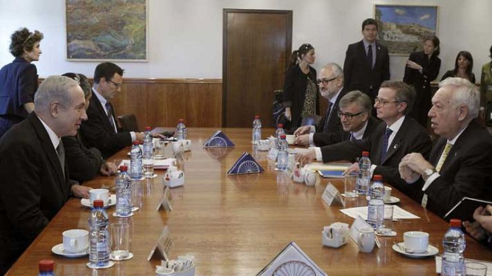 Telediario 1 - Margallo y Netanyahu