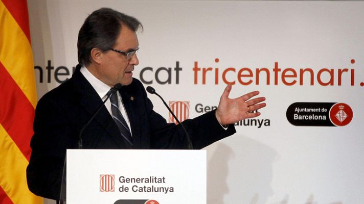 Telediario 1 - Mas defiende Cataluña como "sujeto político" tras 300 años de "imposición"