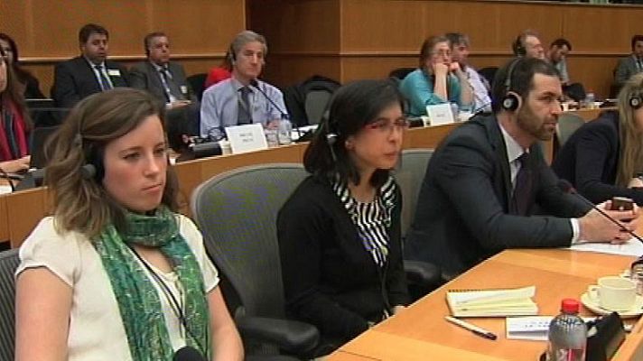 Telediario 1 - Una joven española con discapacidad cumple un sueño al trabajar en el Parlamento Europeo