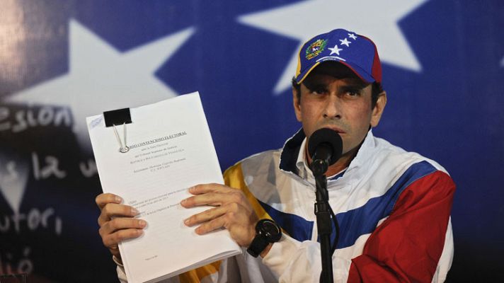 Telediario 1 - Capriles impugna las elecciones venezolanas de abril y pide la repetición de todo el proceso