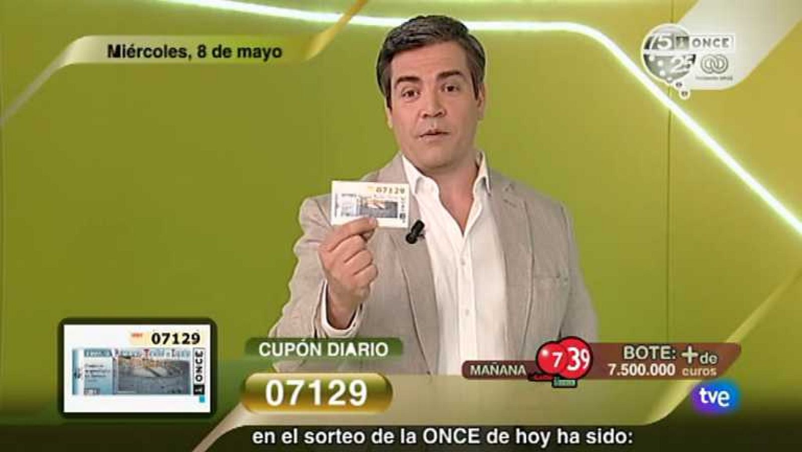 Sorteo ONCE - 08/05/13 - Ver ahora