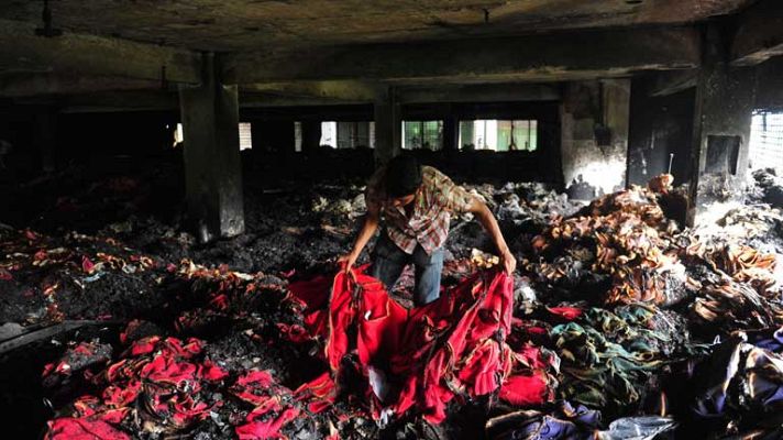 Telediario 1 - Incendio en Bangladesh
