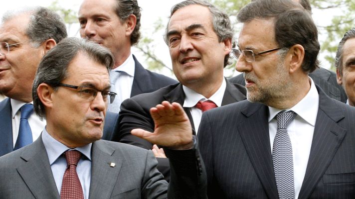 Telediario 1 - Encuentro entre Rajoy y Artur Mas