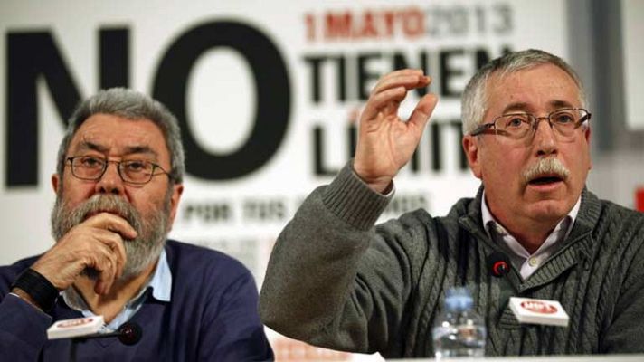 Telediario 1 - UGT y CC.OO. apoyan a Madrid 2020