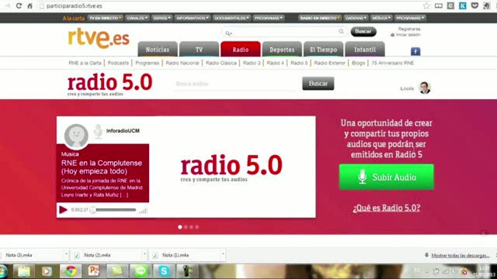 Radio 5.0: cómo subir un audio | Ver