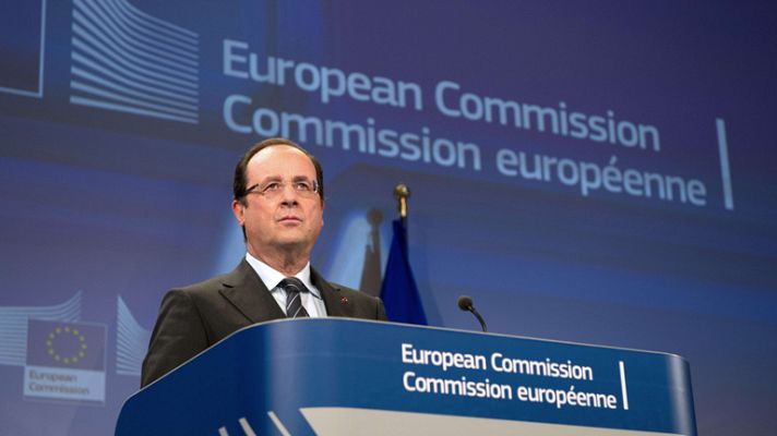 Telediario 1 - Hollande reconoce que "lo probable es que el crecimiento sea nulo en 2013"