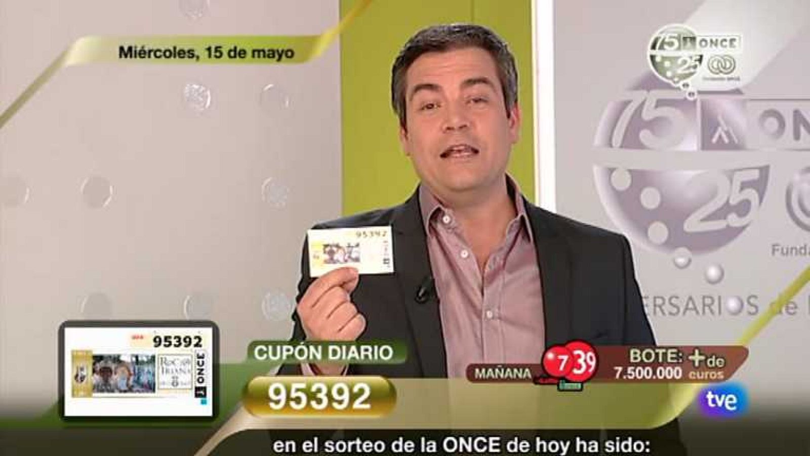Sorteo ONCE - 15/05/13 - Ver ahora