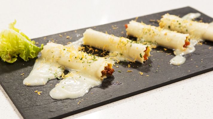 RTVE Cocina - Canelones ibéricos con crema