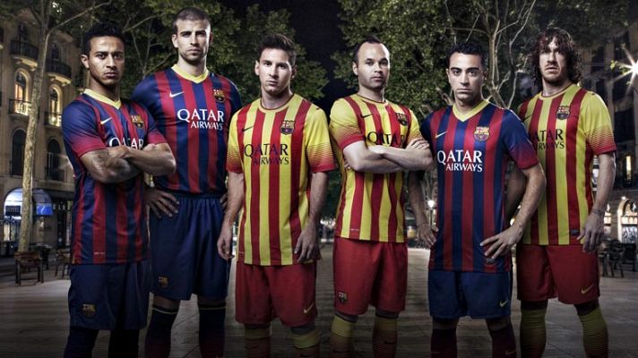 Telediario 1 - La 'Senyera' se estrena como segunda equipación del Barça
