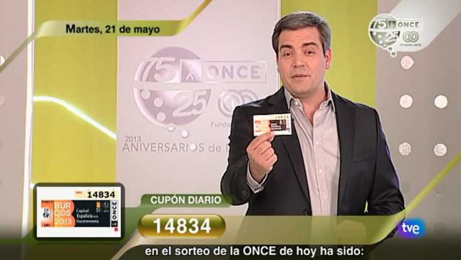 Sorteo ONCE - 21/05/13 - Ver ahora