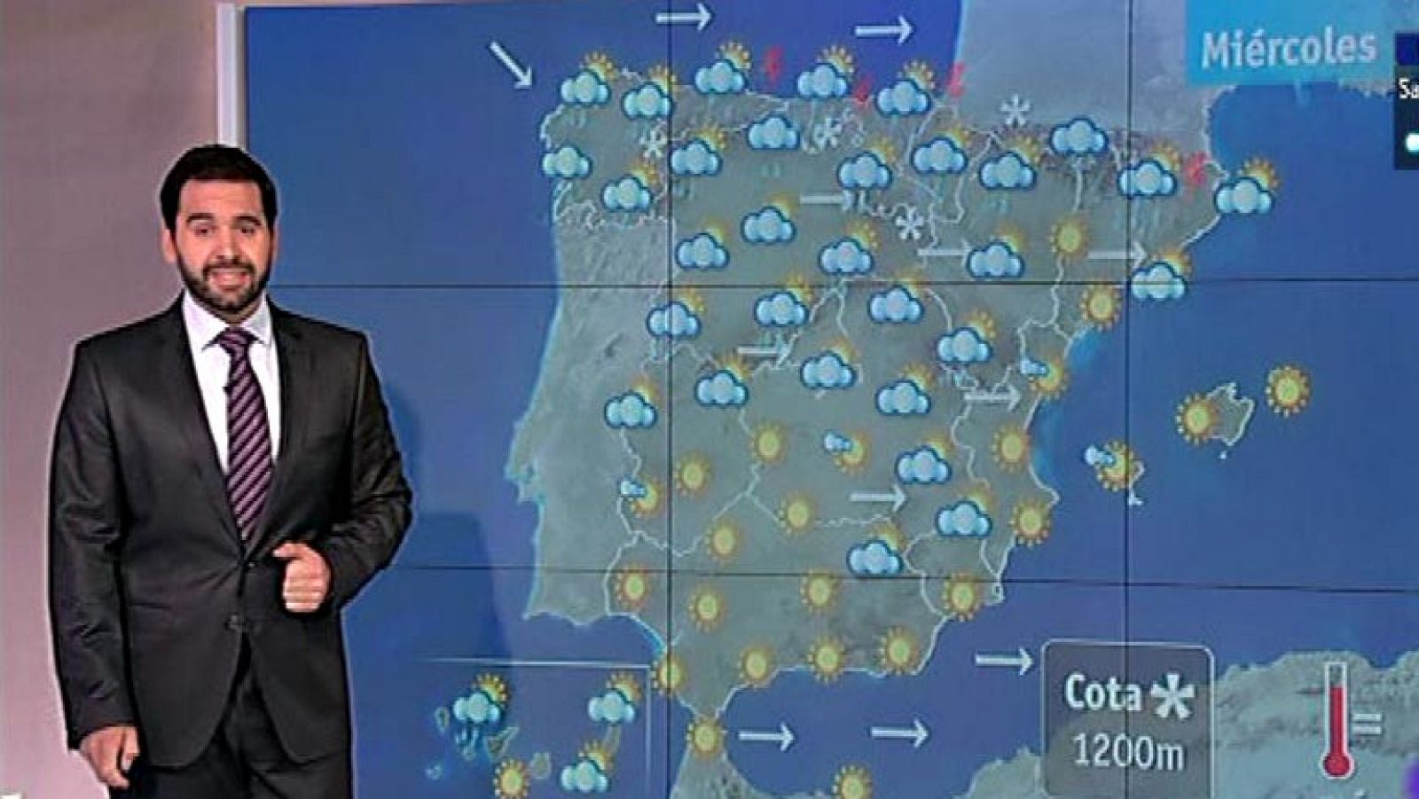 Precipitaciones y vientos fuertes en el Cantábrico y norte de Navarra - El tiempo | Ver