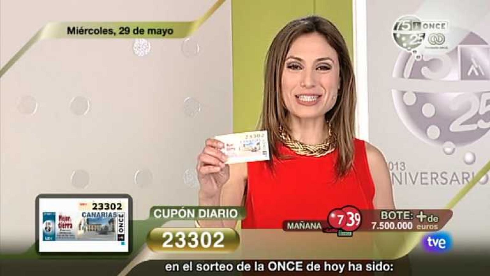 Sorteo ONCE - 29/05/13 - Ver ahora