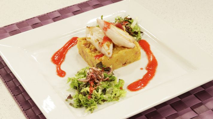 RTVE Cocina - Chipirones sobre patatas al pimentó