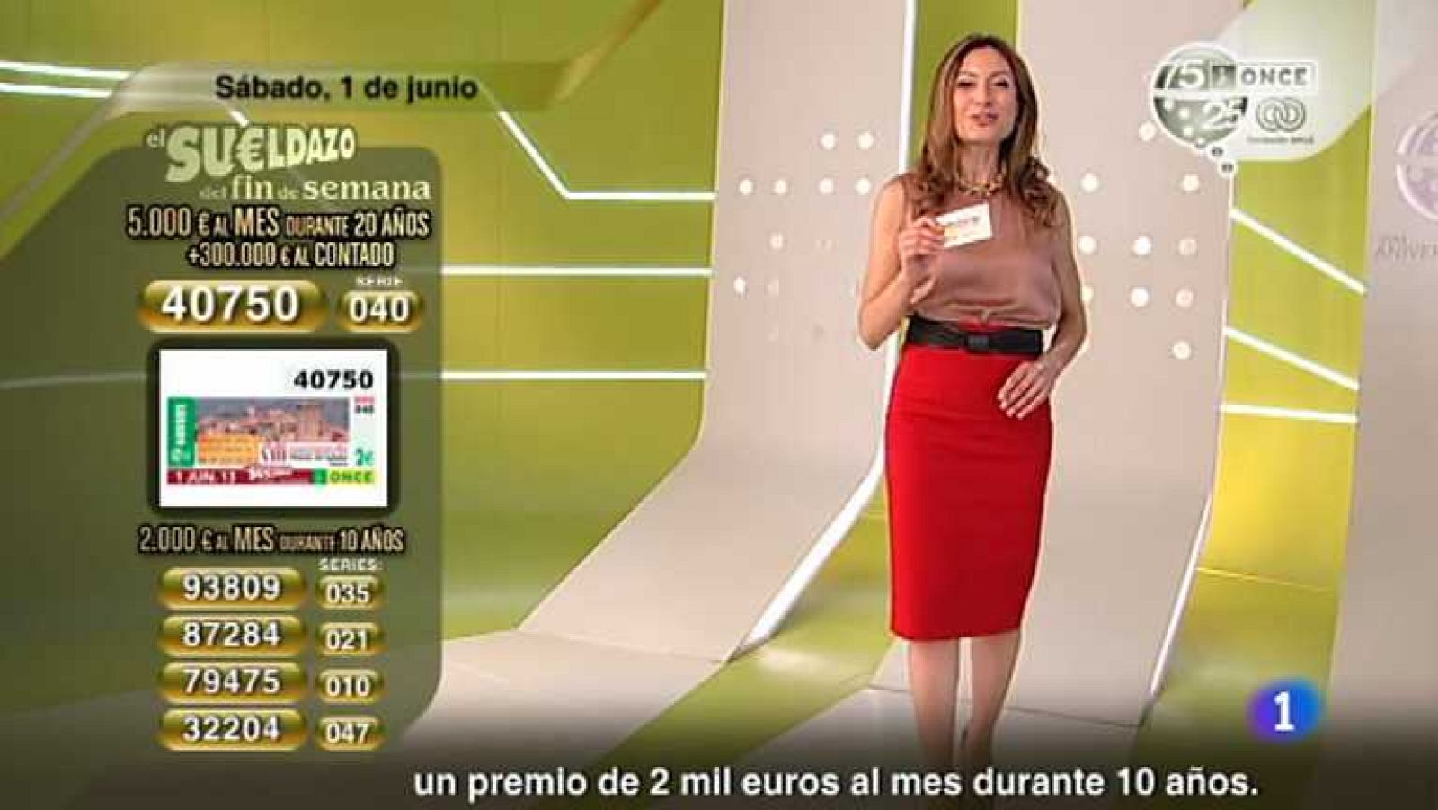 Sorteo ONCE - 01/06/13 - ver ahora