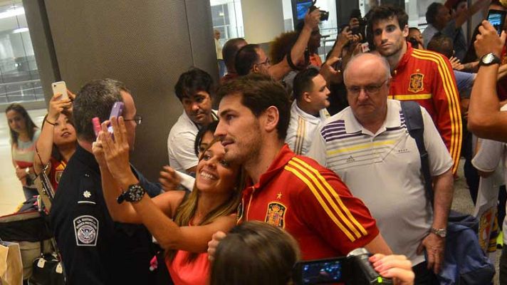 Telediario 1 - La selección española aterriza en Miami