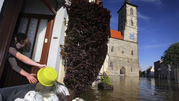 Telediario 1 - Fuerte temporal en Centroeuropa